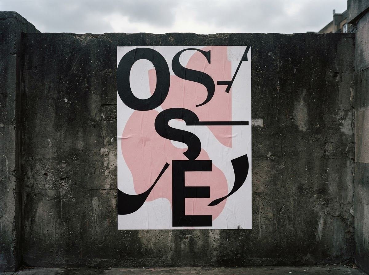 Launch campaign poster on a concrete wall