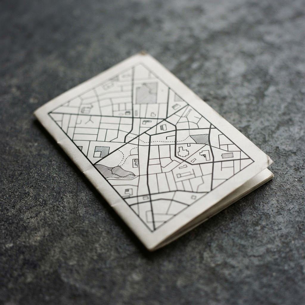 A folded neighbourhood street guide